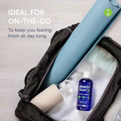 Truremedy Naturals 12 oz Tea Tree Oil Body Wash - Invigorating Tea Tree Soap with Peppermint, Aloe, Eucalyptus, Coconut and Olive Oil - Refreshing Body Wash for Men and Women - Shower Gel Cleanser