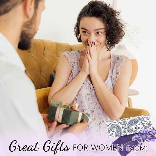 Lavender Eye Pillow for Relaxation, Yoga, Sleep ? Weighted Eye Mask for Headache, Sinus, Aromatherapy Moist Heat Compress, Meditation Accessory, Relaxation Gift for Women (Purple)