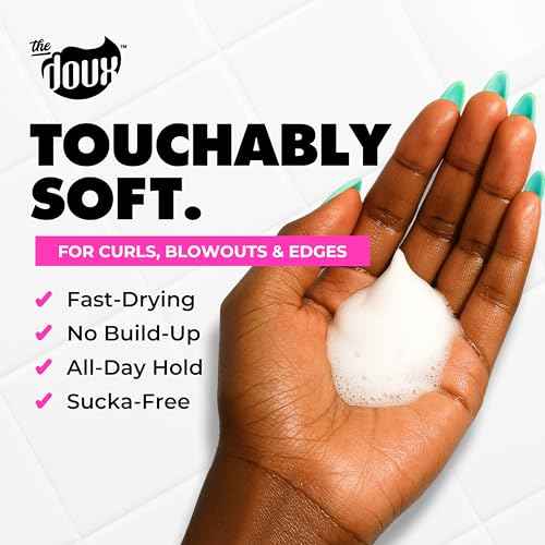 The Doux Multi-Use Mousse for Curly Hair Mousse Def Texture Foam for Styling, Curl Definition, Volume & Shine ? Curl Cream Alternative for Textured Hair & Natural Hair Styles