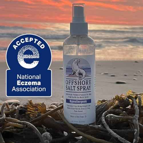Offshore Salt Spray: Sea Salt Hair Mist for Sensitive Scalp, Lightweight Algae-Based Styling Spray, Hypoallergenic and Dermatologist-Tested, 8oz NATIONAL ECZEMA ASSOCIATION SEAL OF ACCEPTANCE