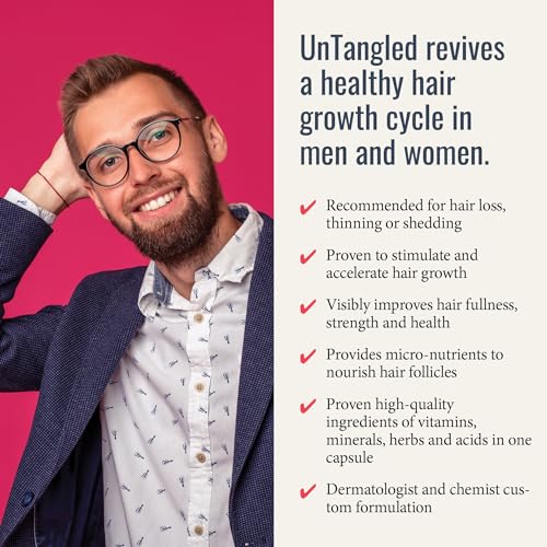 Foundation Skincare UnTangled Hair Vitamins (60-day supply) - Collagen & Biotin Supplement for Women & Men, Visibly Thicker, Faster Hair Growth