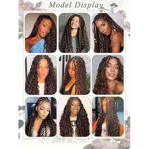 Chocolate Brown Human Braiding Hair 18 Inch 100 g 4 Bundles Deep Wave Bulk Human Hair for Braiding 10A Curly Human Hair Extensions for Boho Braids Wet and Wavy Color 4