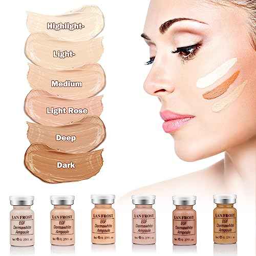 BB Facial Glow Starter Kit Hydration Serum Foundation Skincare Mix 0.27oz Hydration Ampoule and Essence Foundation 12 Vials Glow Pigment Skincare Kit (Multicolor)