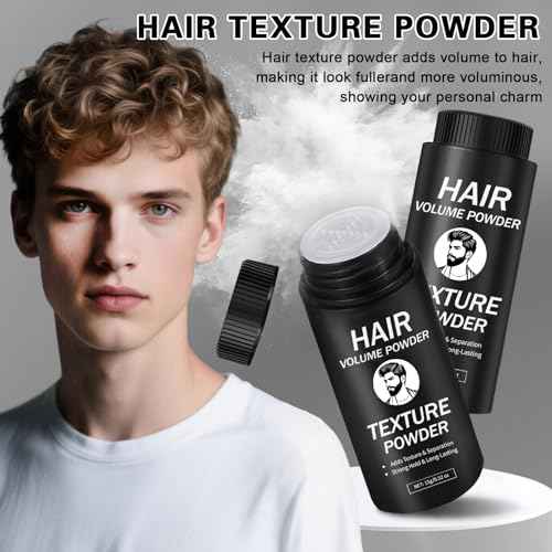2PCS Hair Texture Styling Powder for Men & Women, Hair Texturizing & Volumizing Powder Add Instant Volume Long-Lasting Hold Non-Greasy Matte Finish for All Hair Types