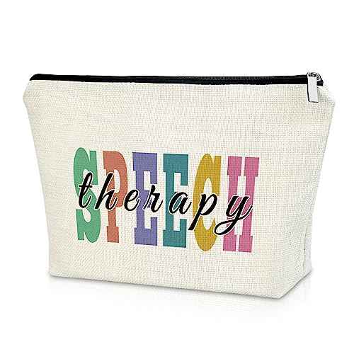 Speech Therapy Gifts Makeup Bag Slp Gifts for Speech Language Pathologist Speech Therapist Thank You Gift Cosmetic Bag Speech Therapy Valentine Birthday Christmas Gift Gifts Travel Pouch