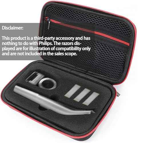 LinMei Travel Trimmer Case Compatible with One Blade QP6510/70 QP6520/70 Pro Wet Dry Electric Shaver Hard Portable Storage Carrying Case for Shavers and Accessories