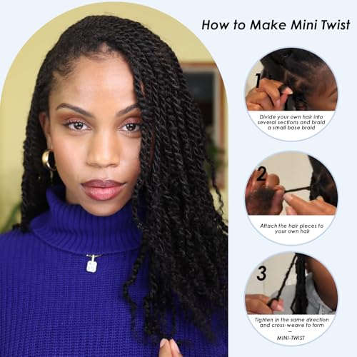 Afro Kinkys Bulk Human Hair,20 Inch 50g/Pack Afro Kinky-Curly Human Hair Bulk for Mini Twist, 4C Bulk Human Braiding Hair For Micro,Crochet,Repair, Dreadlocks,Locs Extensions