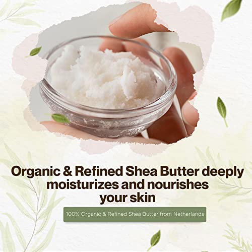 uh*Roh*Muh USDA Certified Half Gallon Organic Shea Butter from the France | Refined, Nourishing Body Butter for Smooth and Healthy Skin | (Net Wt. 1.6/3.5 lb)
