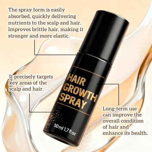 Hair Growth, Hair Growth Spray, Promotes Thicker, Hair Thickening Spray with Natural Ingredients for All Hair Types, Fuller Hair For Women & Men - 1.7FL.OZ
