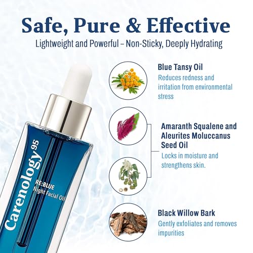 Carenology 95 - RE:BLUE Night Facial Oil 1.7 FL/OZ, 50ml