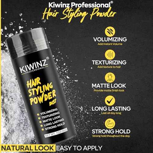 Hair Styling Powder for Men ? Natural Look Texture Hair Powder with Matte Finish ? Long-Lasting Hold, Adds Volume & Texture, Non-Sticky and Smells Great ? 30g