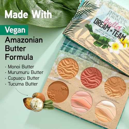 Physicians Formula Butter Palette, Nourishing Bronzer, Blush, Highlighter, and Moisturizing Face Powder Blend, Cruelty Free - Dream Team