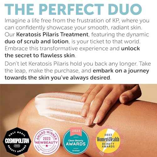 KP Bump Eraser Body Set | Keratosis Pilaris Treatment | Keratosis Pilaris Lotion | Exfoliating Body Scrub | Ingrown Hair Treatment | Bundle Set for Bump, Strawberry Legs, Redness, Dry & Flakey Skin