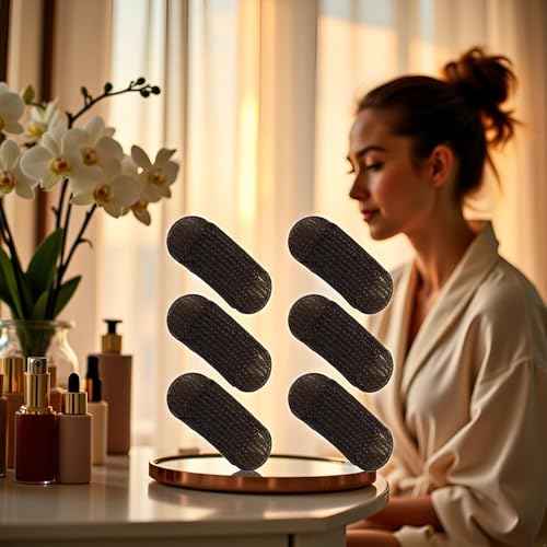 6 Pcs Brown Sponge Volume Hair Bases Volume Inserts Hair Clip Fluffy Cushion Bump It up Piece Hair Styling Pad for Women Girls Clips and Barrettes Accessories