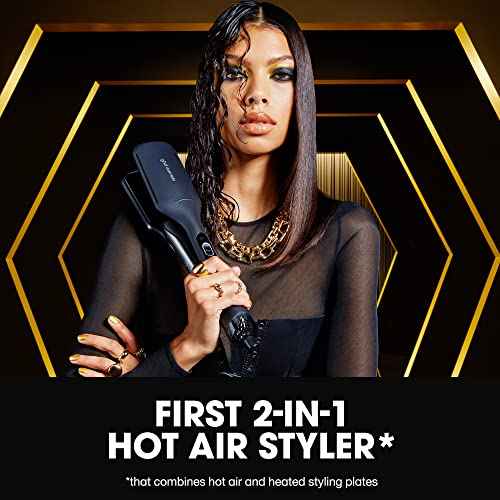 ghd Duet Style - 2-in-1 Flat Iron Hair Straightener + Hair Dryer in One Tool | Transform Hair from Wet to Styled with No Heat Damage | Blow Dry with No Fizz | 2X More Shine
