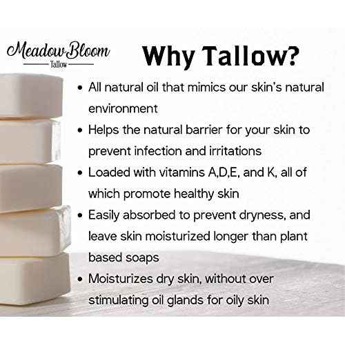 EST'D 2004 HC Meadow Bloom Tallow Bar Soap - Honey & Lemon 2 Pack - Made with All Natural 100% Grass Fed Tallow Handmade Soap Bar - Great for Face or Body Soap