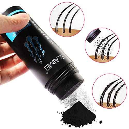 Hairline powder Hair fiber natural hair fiber Apply to men women Get thick hair Conceals Hair Loss (Medium Brown)