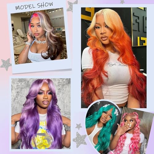 613 13x6 Lace Front Wig Human Hair 22-Inch Blonde Wig Body Wave for Black Women 200% Density Pre Plucked Glueless HD Lace Frontal Wig