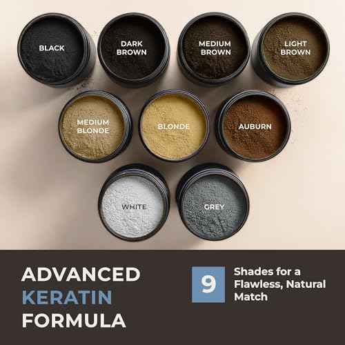 Keratin Hair Fibers for Men & Women - Fill In Fine or Thinning Hair, Instantly Thicker, Fuller Looking Hair (Dark Brown 15g)