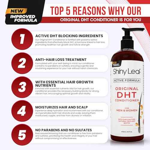 DHT Blocker Conditioner with Rosemary Leaf Oil for Hair Growth, Softer & Smoother Hair, Paraben & Sulfate Free, 16 oz