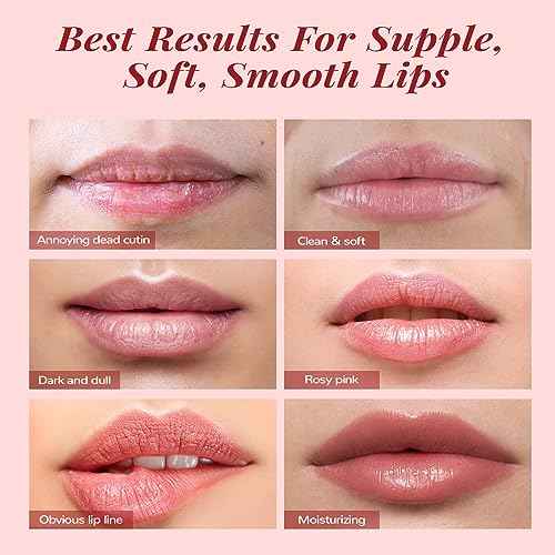 Lip Scrub & Lip Mask Set, Lip Sleeping Mask, Overnight Treatment Lip Care Products, Christmas Gifts for Girls, Moisturize & Nourish, Dry Cracked Lips, Intense Hydration with Vitamin C