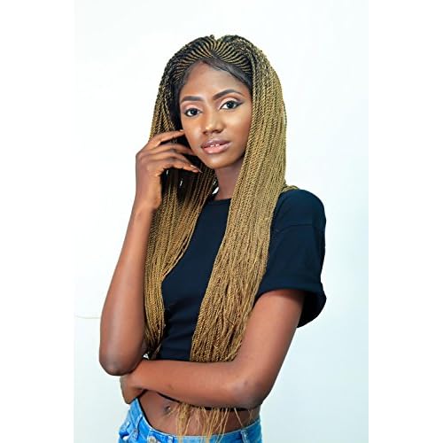 Wow Braids 36" Full 360 HD Transparent Lace Front Jumbo Passion Twist Braided Wig with Baby Hair - Synthetic hand-made box braids wig for black women.