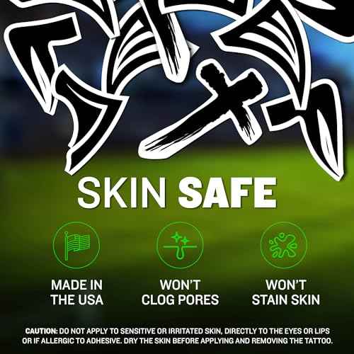 Sports Eye Black Temporary Tattoos (Phoenix - 24 Pack) Made in The USA No Grease, No Mess, Fast Application Eye Black Accessories for Football, Baseball, Softball, Lacrosse & More