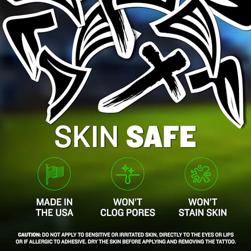 Sports Eye Black Temporary Tattoos (Cross - 24 Pack) Made in The USA No Grease, No Mess, Fast Application Eye Black Accessories for Football, Baseball, Softball, Lacrosse & More