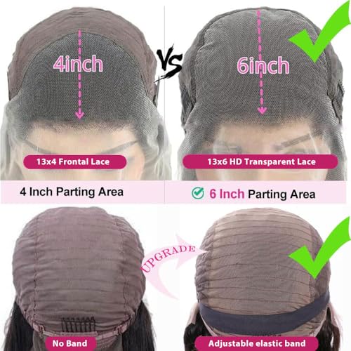 250 density human hair wig Lace Front Wigs Human Hair Pre Plucked glueless wigs human hair Body Wave Wigs Human Hair Wigs For Black Women 13x6 lace Frontal Wigs Bleached Knots 20 Inch