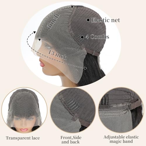 Body Wave Lace Front Wigs Human Hair Pre Plucked 200 Density HD Lace Frontal Wig With Baby Hair 13x6 Lace Front Wigs Natural Color Glueless Wigs 22 Inch
