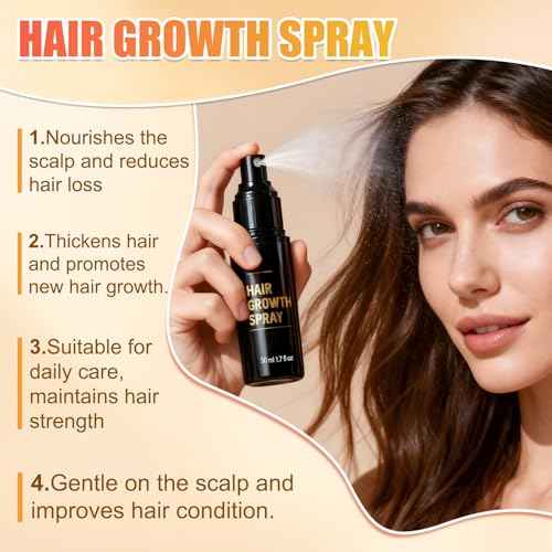 Hair Growth, Hair Growth Spray, Promotes Thicker, Hair Thickening Spray with Natural Ingredients for All Hair Types, Fuller Hair For Women & Men - 1.7FL.OZ