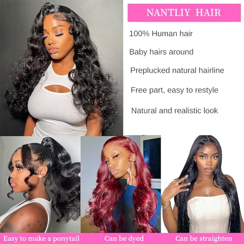 Chesma Body Wave Lace Front Wigs Human Hair 13x4 HD Lace Front Wigs Human Hair Pre Plucked Body Wave Glueless Frontal Wigs Human Hair 180 Density with Baby Hair (26 inch)