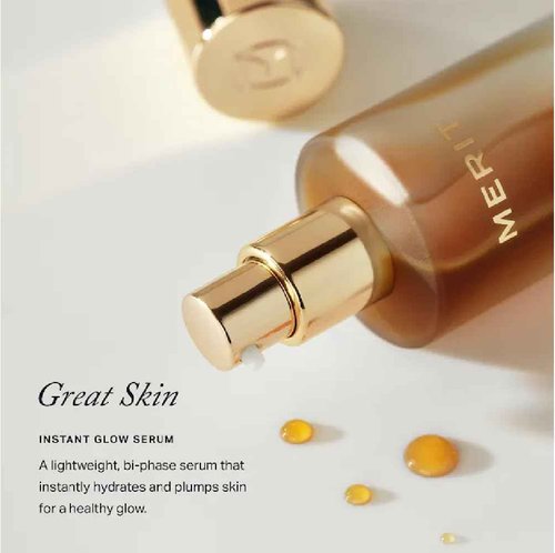 M Great Skin Instant Glow Serum with Niacinamide and Hyaluronic Acid (1.69 oz / 50 ml) + Bonus Acne Patch (36 Pieces) Tea Tree Oil Facial Water Gel