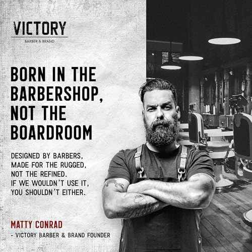Dry Grooming Hair Cream for Men by Victory Barber & Brand | Men¡¯s Hair Products Made in the USA | Anti Frizz Styling Cream | Wave Pomade for Styling Medium Length Hair with a Natural Finish