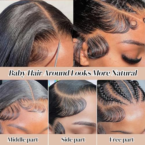 LICHANG 200 Density 13x4 Lace Front Wigs Human Hair 13x4 HD Frontal Human Hair Lace Front Wigs Straight Wigs Human Hair Straight Glueless Human Pre Plucked for Women 22 Inch