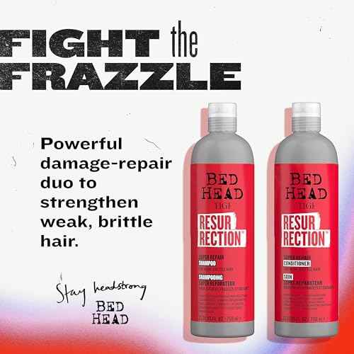 TIGI Bed Head Resurrection Hair Repair Shampoo and Conditioner Set for Dry and Damaged Hair, Maximum Strength with Resurrection Plant, 25.36 fl oz