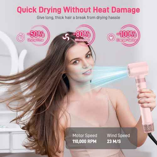 Dual Voltage Hot Air Styler Wrap - 5 in 1 Hair Dryer Brush with Fast Drying Blow Dryer, Styling, Straightening & Volumizing with Travel Bag (100V?240V)