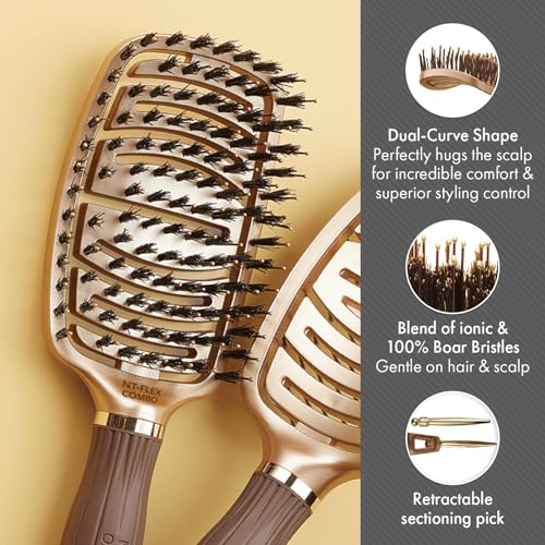 Olivia Garden NanoThermic Ceramic + Ion Flex Scalp-Hugging & Vented Hair Brush