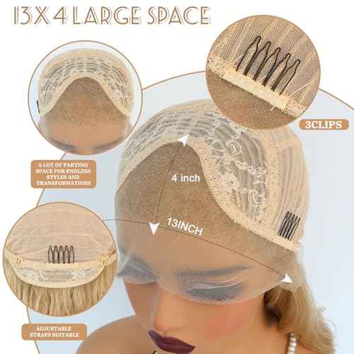 KRN 613 Blonde Lace Closure, 0.11mm Ultra-thin Invisible Skinlike 5x5 HD Closure 12A Grade Easy to Dyed Straight Virgin Human Hair 18 Inch