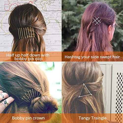 MORGLES Blonde Hair Bobby Pins, 120PCS 2Inches Gold Hair Pins for Women with Box