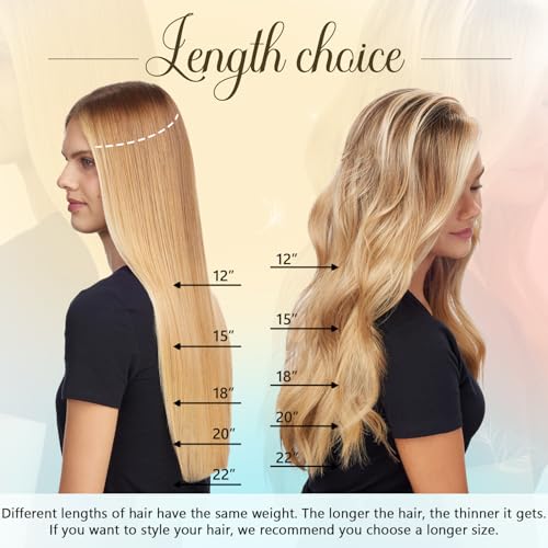 Newfeeling Clip in Hair Extensions Real Human Hair 22 inch 75g Straight Remy 100% Human Clips ins Extension #1BP6 Remy Hair Extensions Clip ins for Women