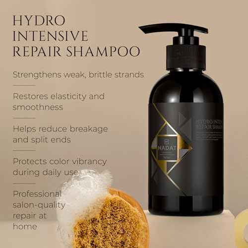 HADAT Intensive Repair Shampoo ? Premium Strengthening Formula with Moringa Oil & Hyaluronic Acid ? For Dry, Damaged, Color-Treated Hair ? Low Sulfate ? Salon Quality