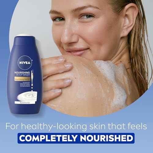 NIVEA Skin Care Set For Her, Nourishing Body Wash, Moisturizing Body Lotion, Lip Balm Stick with Shea Butter, & Hand Cream, 4 Piece Gift Set