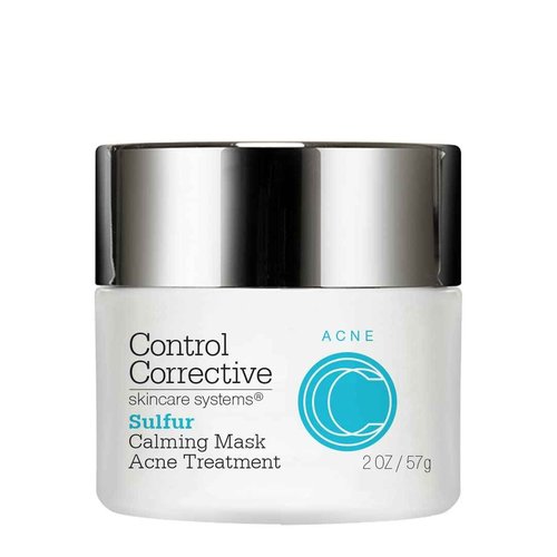 CONTROL CORRECTIVE Sulfur Calming Mask – 10% Sulfur Clay Treatment for Blemish-Prone Skin, Soothing Aloe & Clay Formula, 2 oz