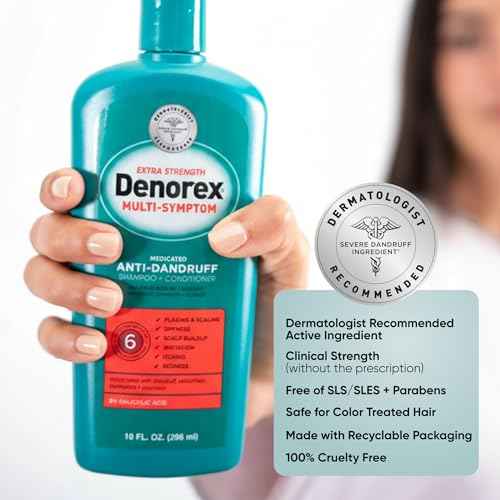 Denorex Extra Strength Anti Dandruff Shampoo & Conditioner Treatment, 3% Salicylic Acid Helps Relieve Moderate Symptoms of Dandruff, Seborrheic Dermatitis & Psoriasis, 10oz