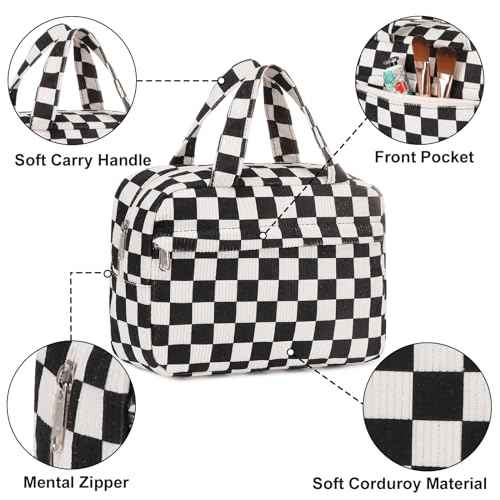 Makeup Bag for Women Cosmetic Bag Large Make Up Organizer Travel Toiletry Bags Waterproof Zipper Tote Pouch Purse for Girls