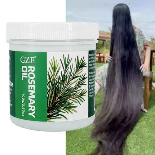 GZE Solid Rosemary Oil Hair Growth Grease & Scalp Health ? 100% Pure Organic to Reduce Thinning Hair, Strengthen Follicles ? Cold Pressed