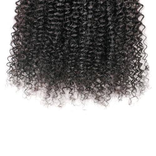 100% Unprocessed Afro Curly Human Hair Bundles 10A Brazilian Virgin Human Hair 2 Bundles 18 20 Inch Curly Weave Hair Extensions Natural Black Color for Women