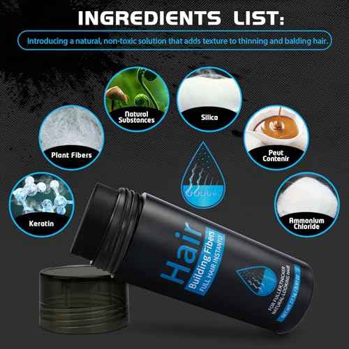 Hair Fibers Fill In Thinning Hair, Hair Powder Bald Spot Cover Up, Instantly Thicker & Fuller Look, Keratin Hair Building Fibers, for Women & Men (Medium Brown)