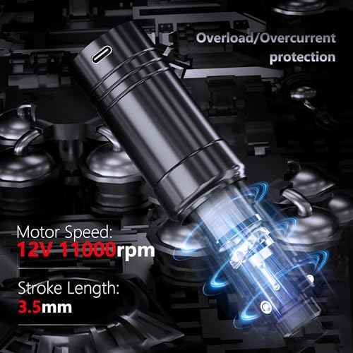 V73 Wireless Tattoo Pen Cartridge Machine, Rotary Tattoo Gun with 1,800mAh Battery, Powerful Coreless Motor, and 3.5mm Stroke for Beginner and Professional Tattoo Artists